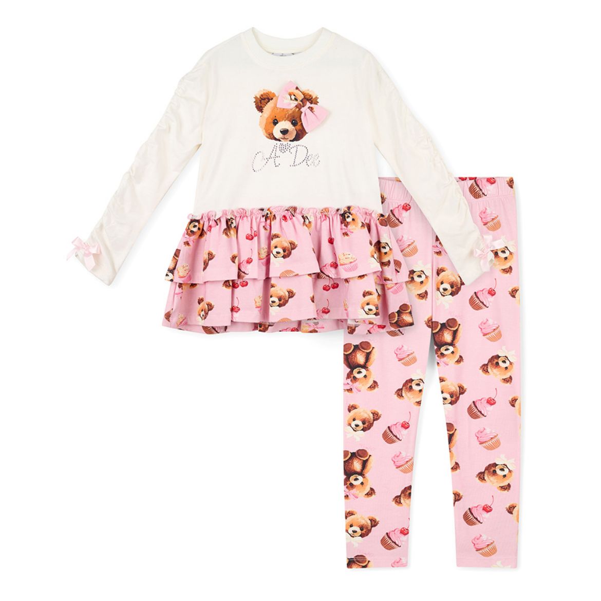 Picture of A Dee Madison White Bear Print Legging Set