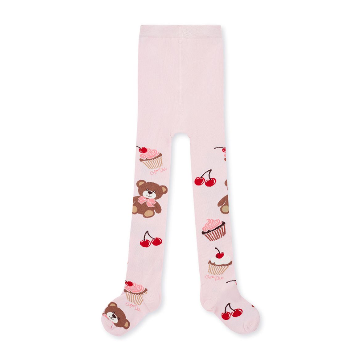 Picture of A Dee Macie Pink Bear Print Tights