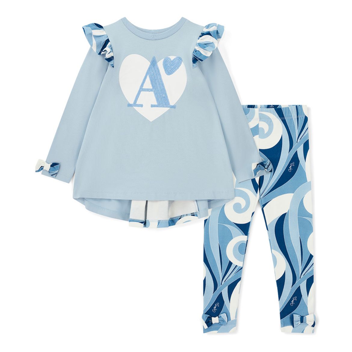 Picture of A Dee Nina Blue Swirl Print Legging Set