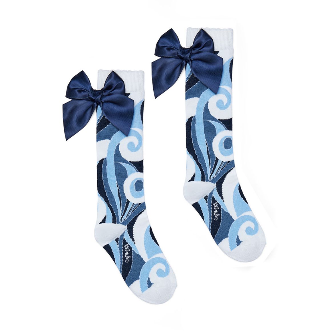 Picture of A Dee Nieve Blue Swirl Print Knee Sock