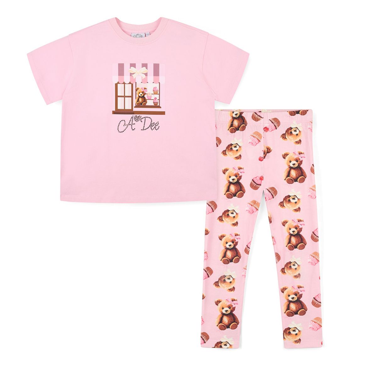 Picture of A Dee Mimi Pink Short Sleeve Legging Set