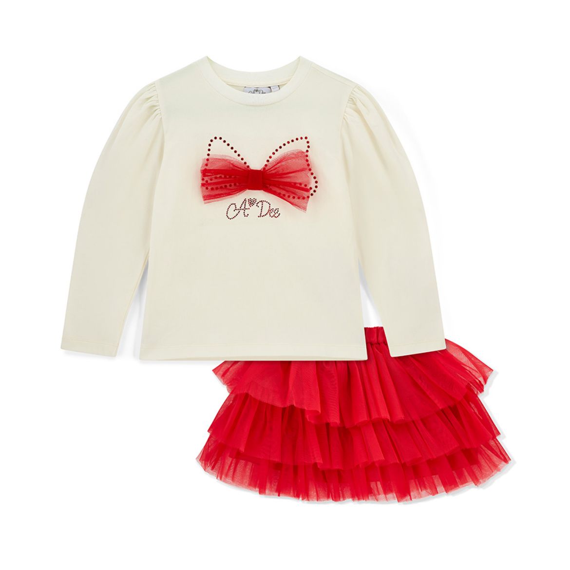 Picture of A Dee Layla Red Tulle Skirt Set
