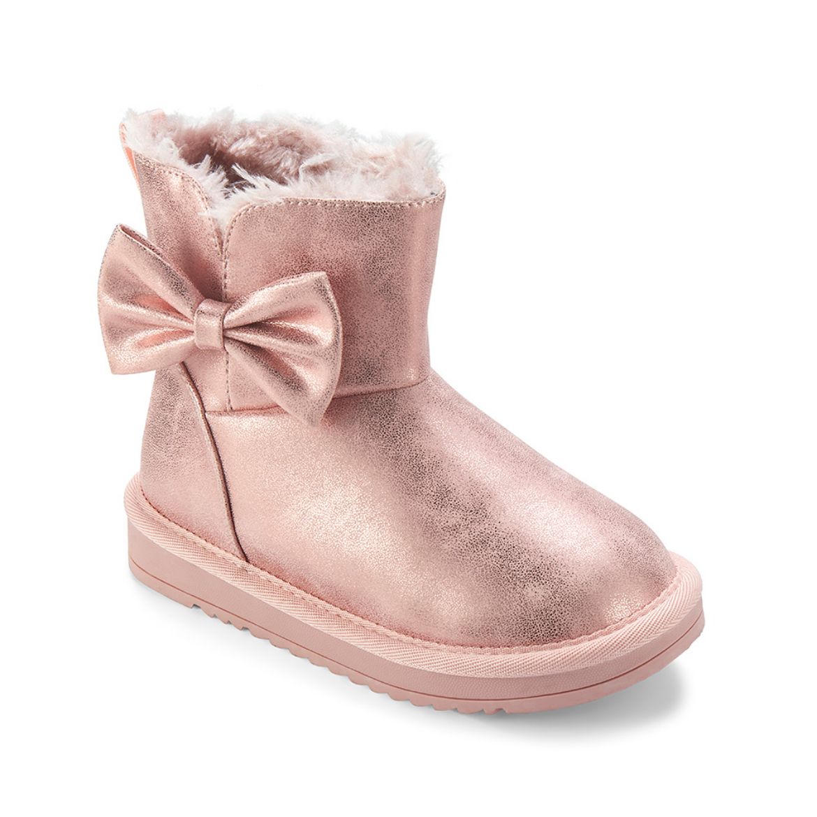 Picture of A Dee Bowtiful Pink Faux Suede Bow Boot
