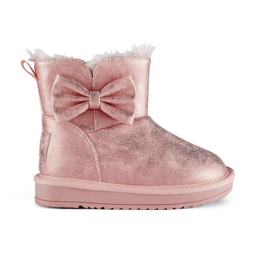 Picture of A Dee Bowtiful Pink Faux Suede Bow Boot