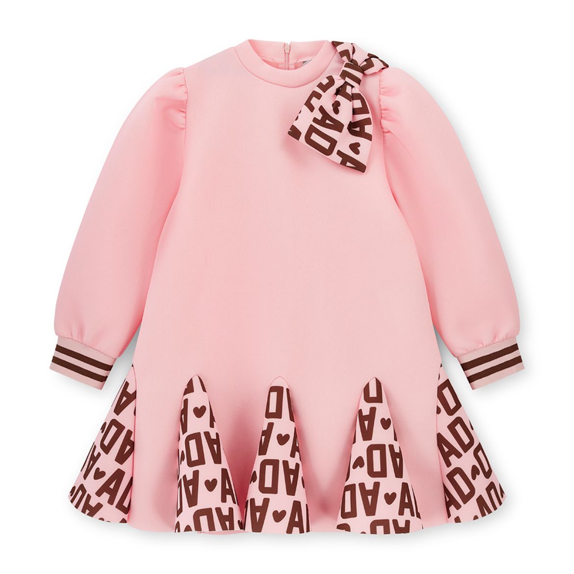 Picture of A Dee Maisie Pink Initial Print Bow Dress