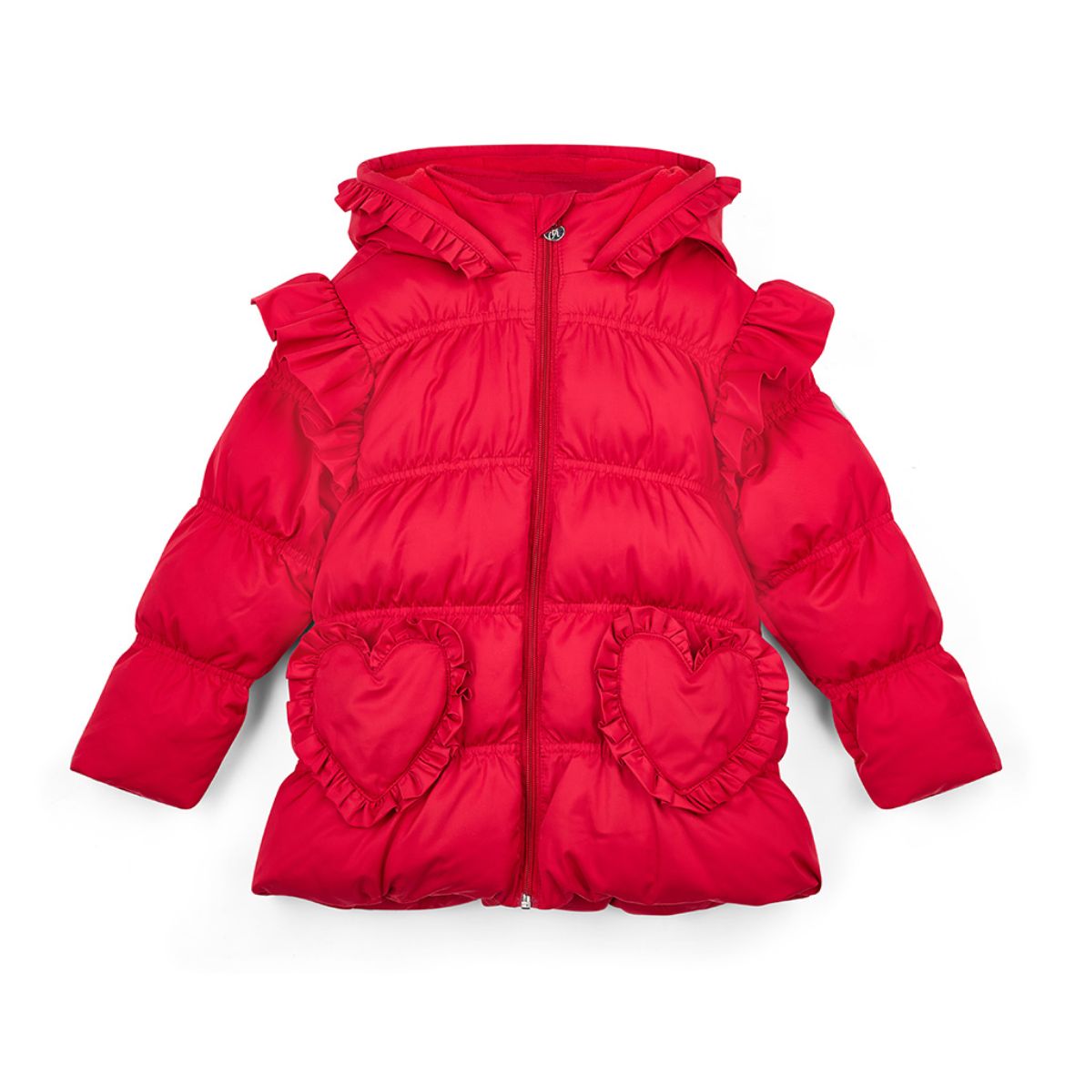 Picture of A Dee Liliana Red Padded Jacket With Frill Heart Pockets