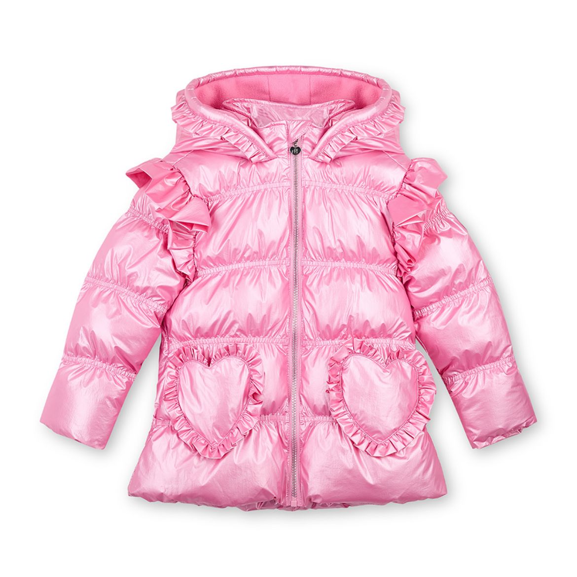Picture of A Dee Liliana Pink Padded Jacket With Frill Heart Pockets