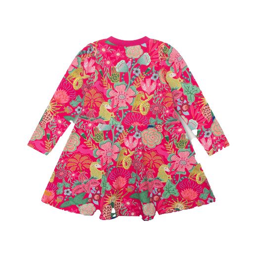 Picture of Oilily Girls Dasha Pink Printed Dress
