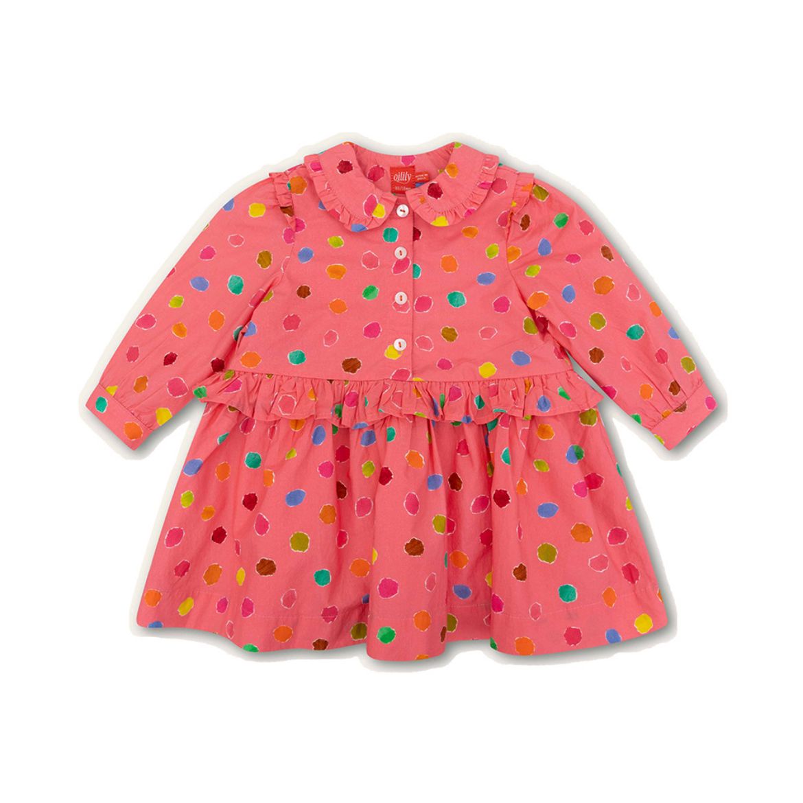 Picture of Oilily Girls Dirkje Pink Spotty Dress