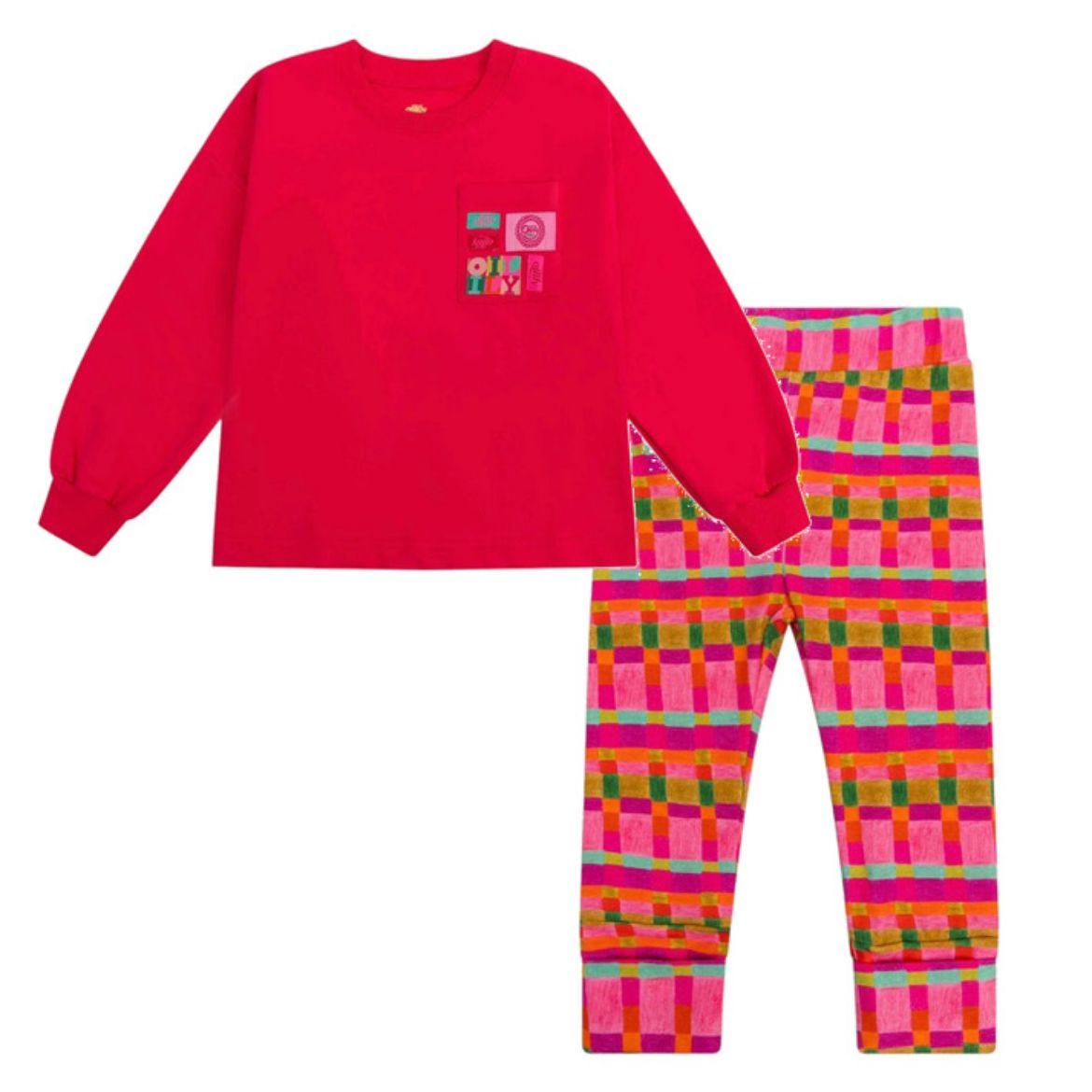 Picture of Oilily Girls Hak Pink Jumper & Peep Pink Leggings
