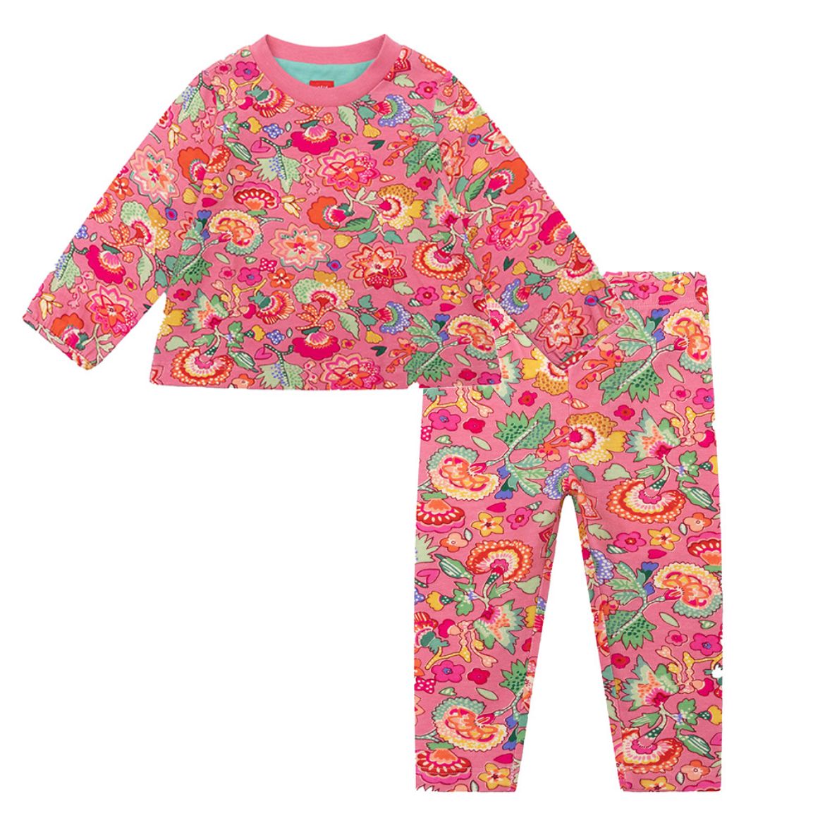 Picture of Oilily Girls Pink Printed Tempo Top & Peppy Leggings Set 
