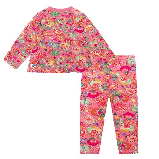 Picture of Oilily Girls Pink Printed Tempo Top & Peppy Leggings Set 