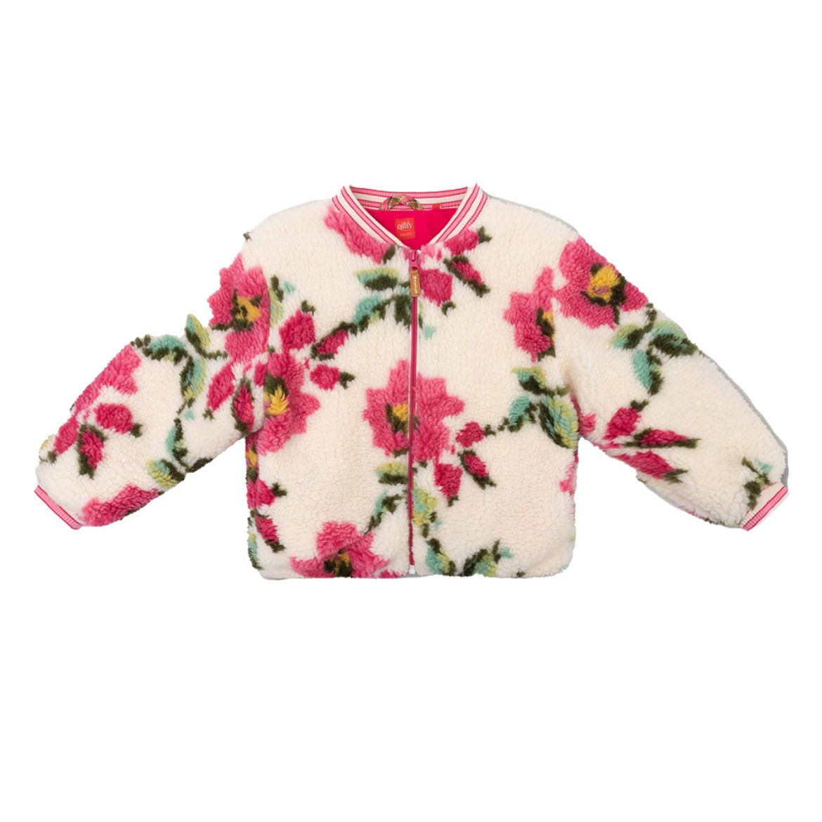 Picture of Oilily Girls Cream & Pink Cottage Coat