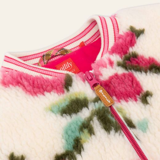 Picture of Oilily Girls Cream & Pink Cottage Coat
