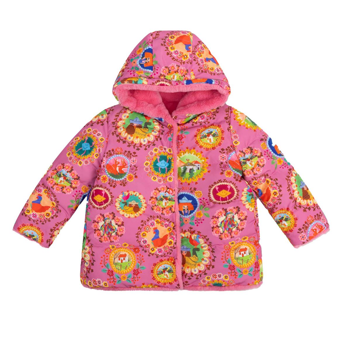 Picture of Oilily Girls Castle Pink Reversible Coat