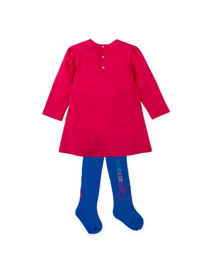 Picture of Agatha Ruiz De La Prada Pink Bow Dress with Tights