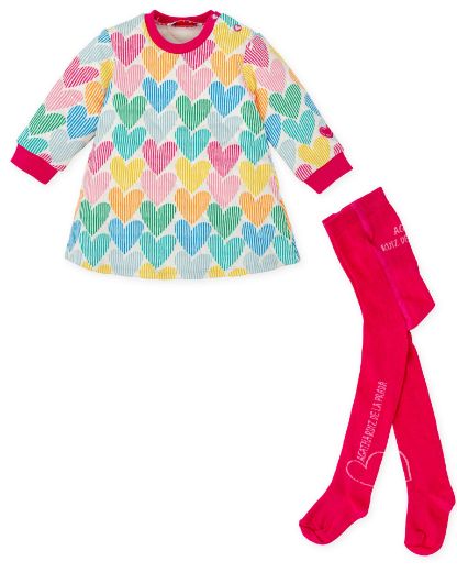 Picture of Agatha Ruiz De La Prada Heart Printed Dress & Tights
