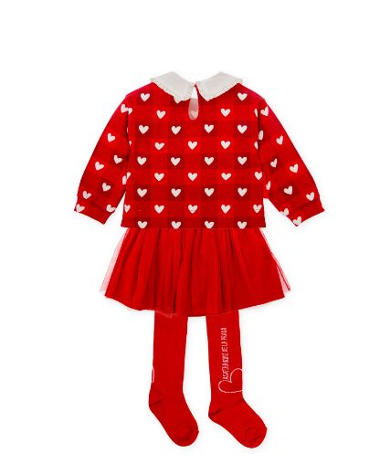 Picture of Agatha Ruiz De La Prada Red Top & Skirt Set with Tights