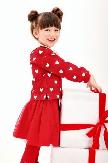 Picture of Agatha Ruiz De La Prada Red Top & Skirt Set with Tights