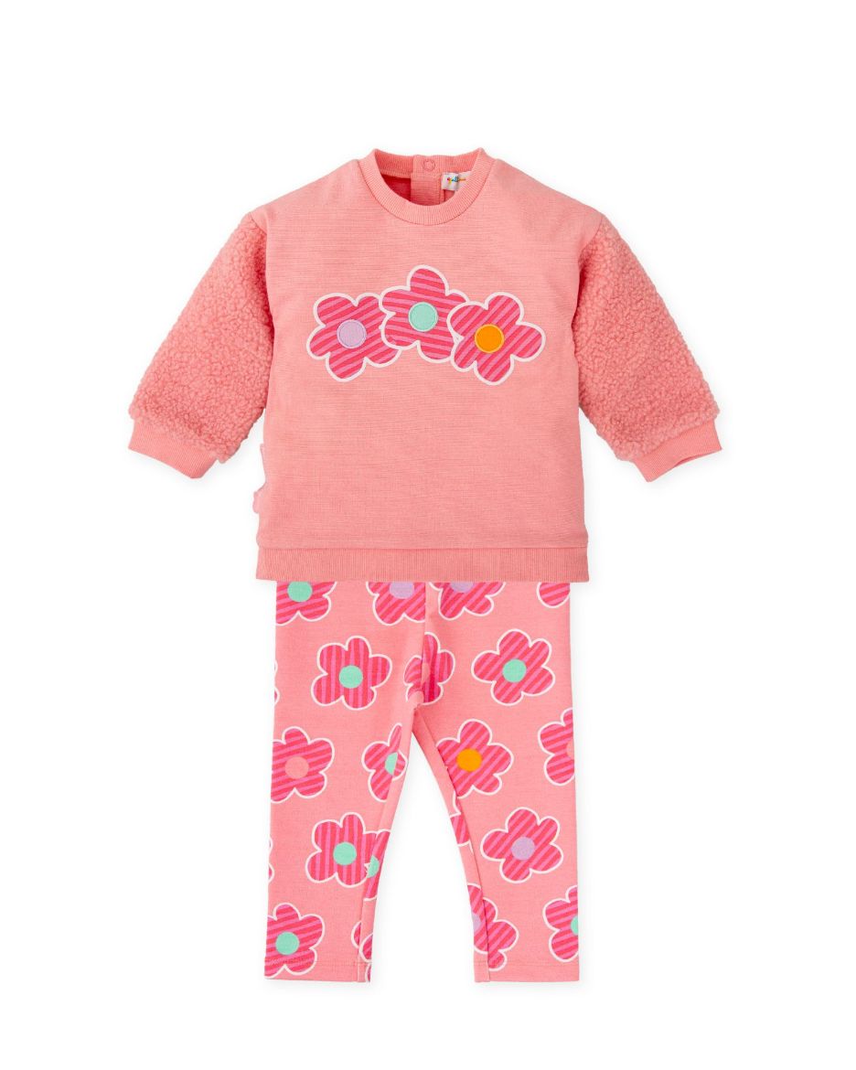 Picture of Agatha Ruiz De La Prada Pink Flower Printed Jumper & Leggings Set