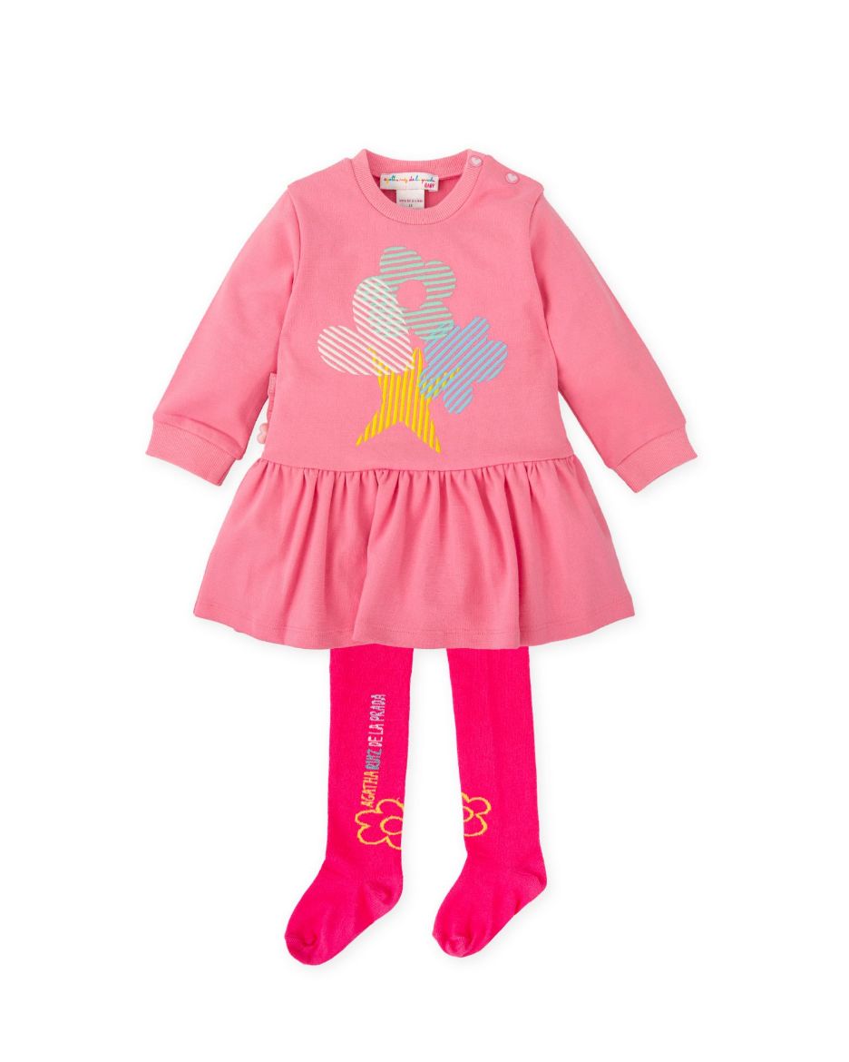 Picture of Agatha Ruiz De La Prada Pink Dress with Tights