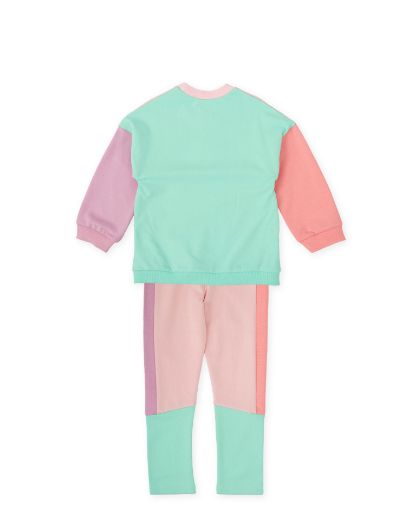Picture of Agatha Ruiz De La Prada Pink & Lilac Flower Jumper & Leggings Set 