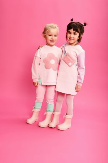 Picture of Agatha Ruiz De La Prada Pink & Lilac Flower Jumper & Leggings Set 