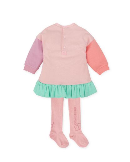 Picture of Agatha Ruiz De La Prada Pink & Lilac Flower Dress & Tights