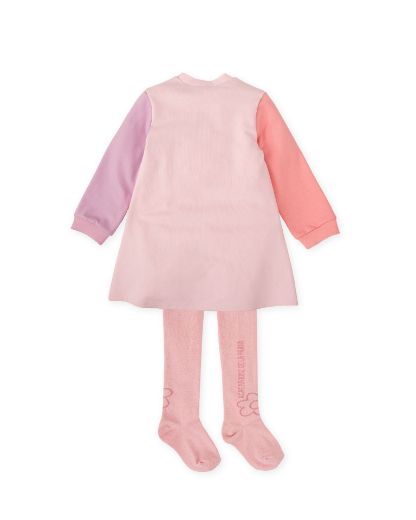 Picture of Agatha Ruiz De La Prada Pink & Lilac Bag Dress & Tights