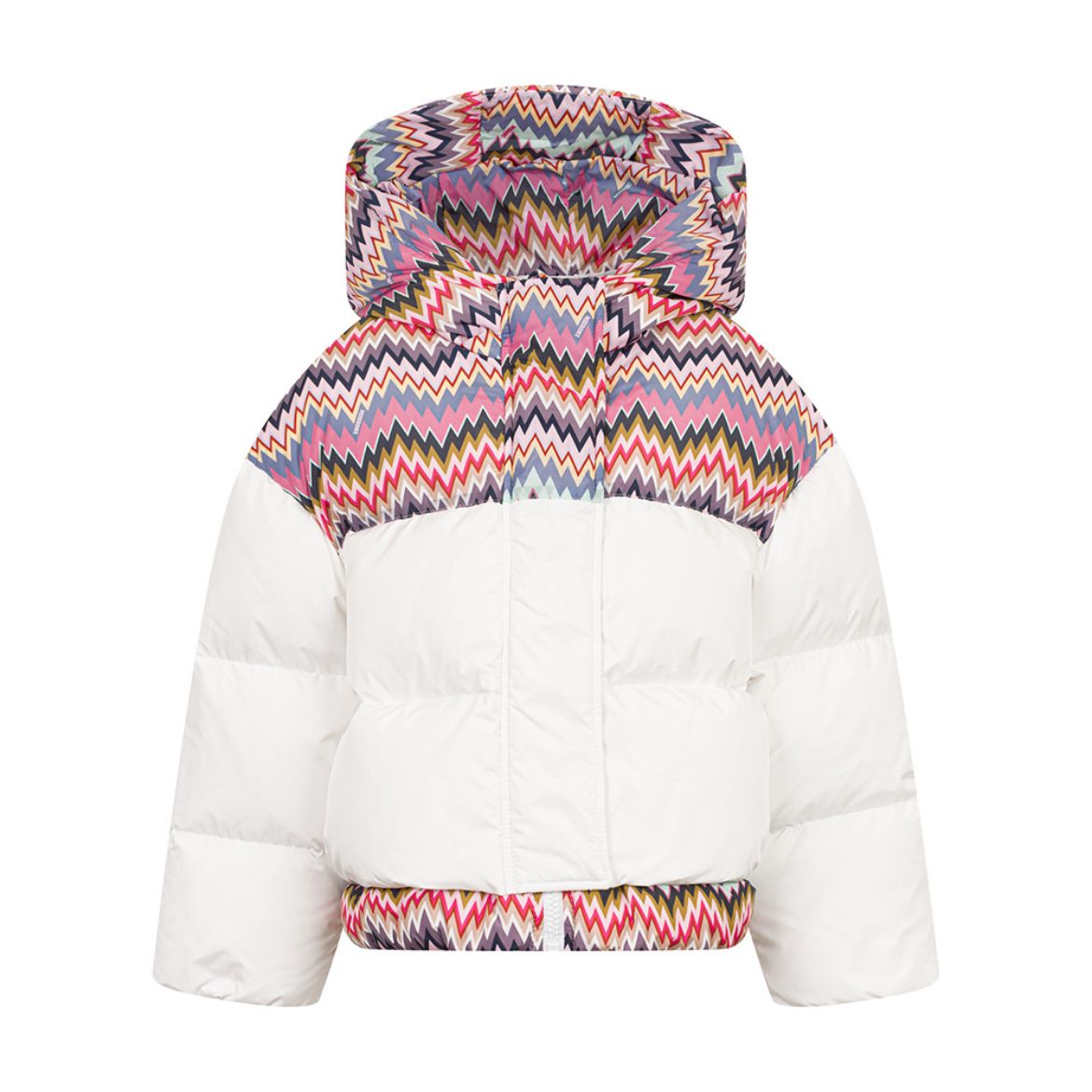 Picture of Missoni Girls White Printed Coat