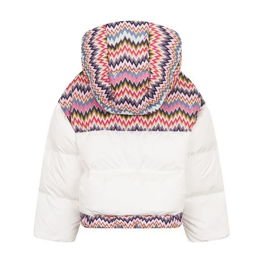 Picture of Missoni Girls White Printed Coat