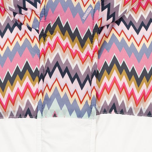 Picture of Missoni Girls White Printed Coat