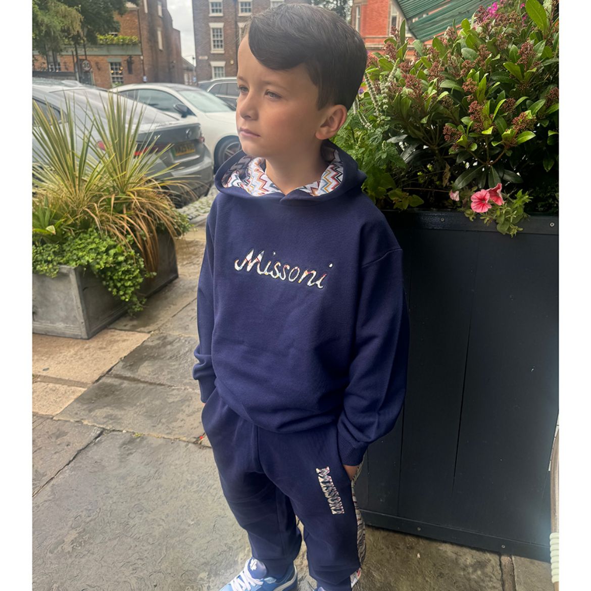 Picture of Missoni Boys Navy Hooded Tracksuit