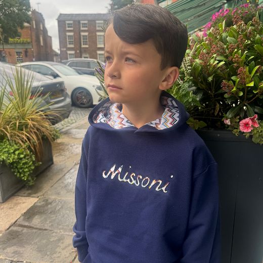 Picture of Missoni Boys Navy Hooded Tracksuit