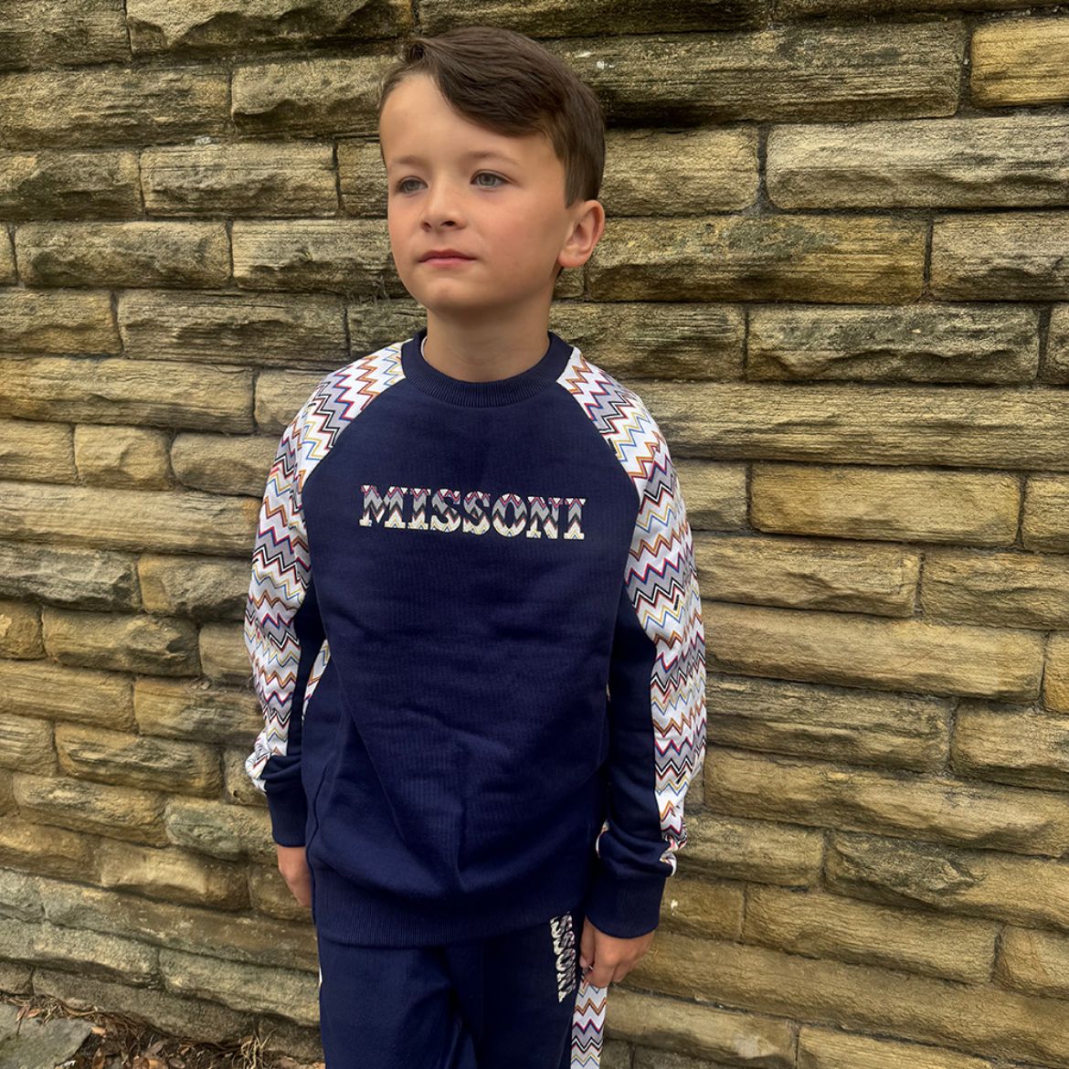 Picture of Missoni Boys Navy Zig-Zag Tracksuit
