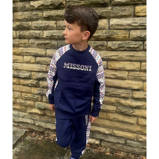 Picture of Missoni Boys Navy Zig-Zag Tracksuit