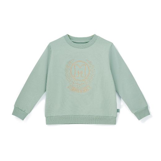 Picture of Mitch & Son Jaxon Icey Jade Crest Embroidery Crewneck Tracksuit