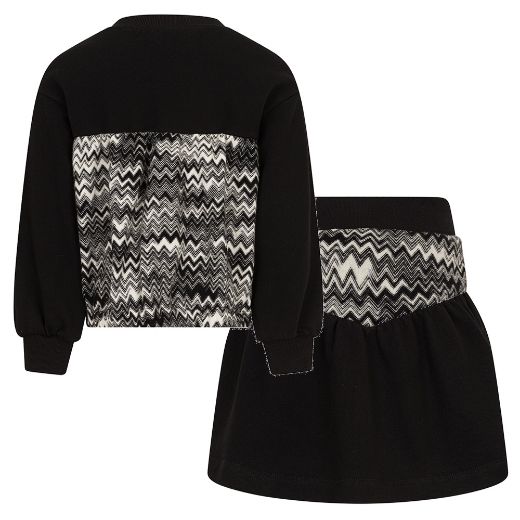 Picture of Missoni Girls Black Jumper & Skirt Set