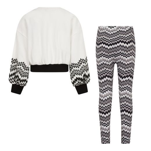 Picture of Missoni Girls Black & White Jumper & Leggings Set