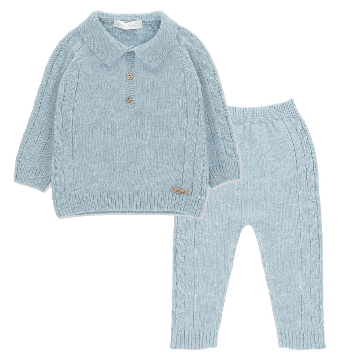 Picture of Martin Aranda Boys Dusty Blue Knitted Polo Set