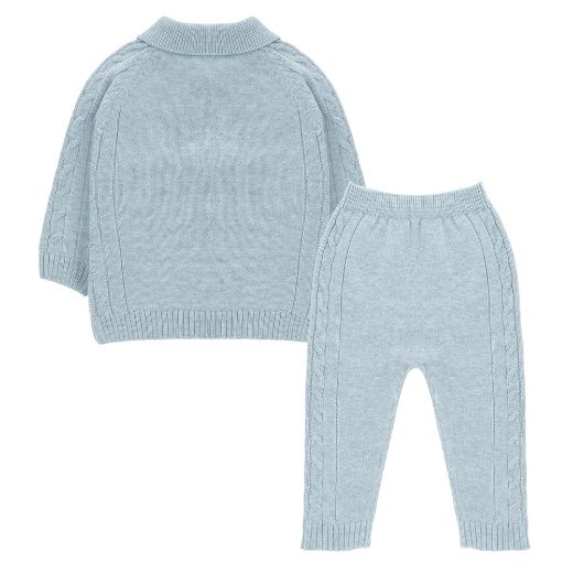 Picture of Martin Aranda Boys Dusty Blue Knitted Polo Set