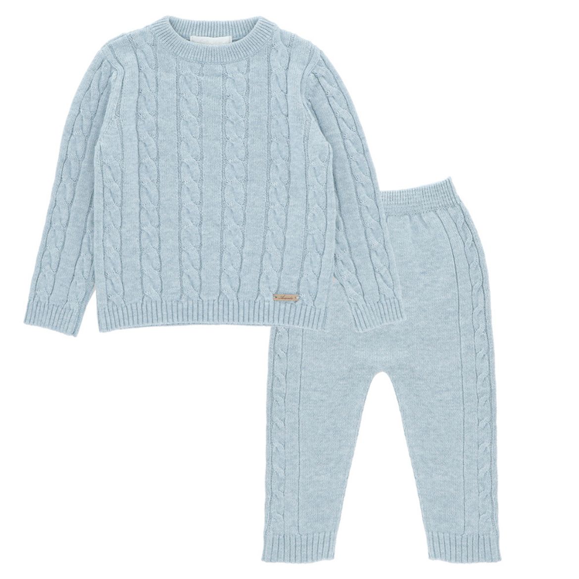 Picture of Martin Aranda Boys Dusty Blue Knitted Top & Trouser Set