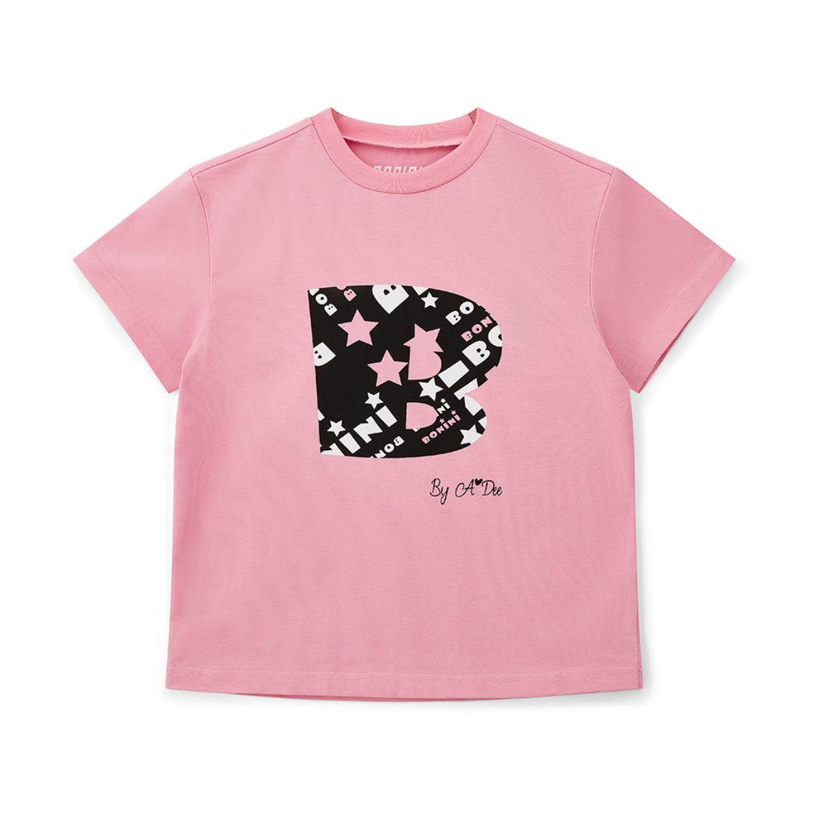 Picture of Bonini Dynamic Peony Pink Oversized Logo Tshirt