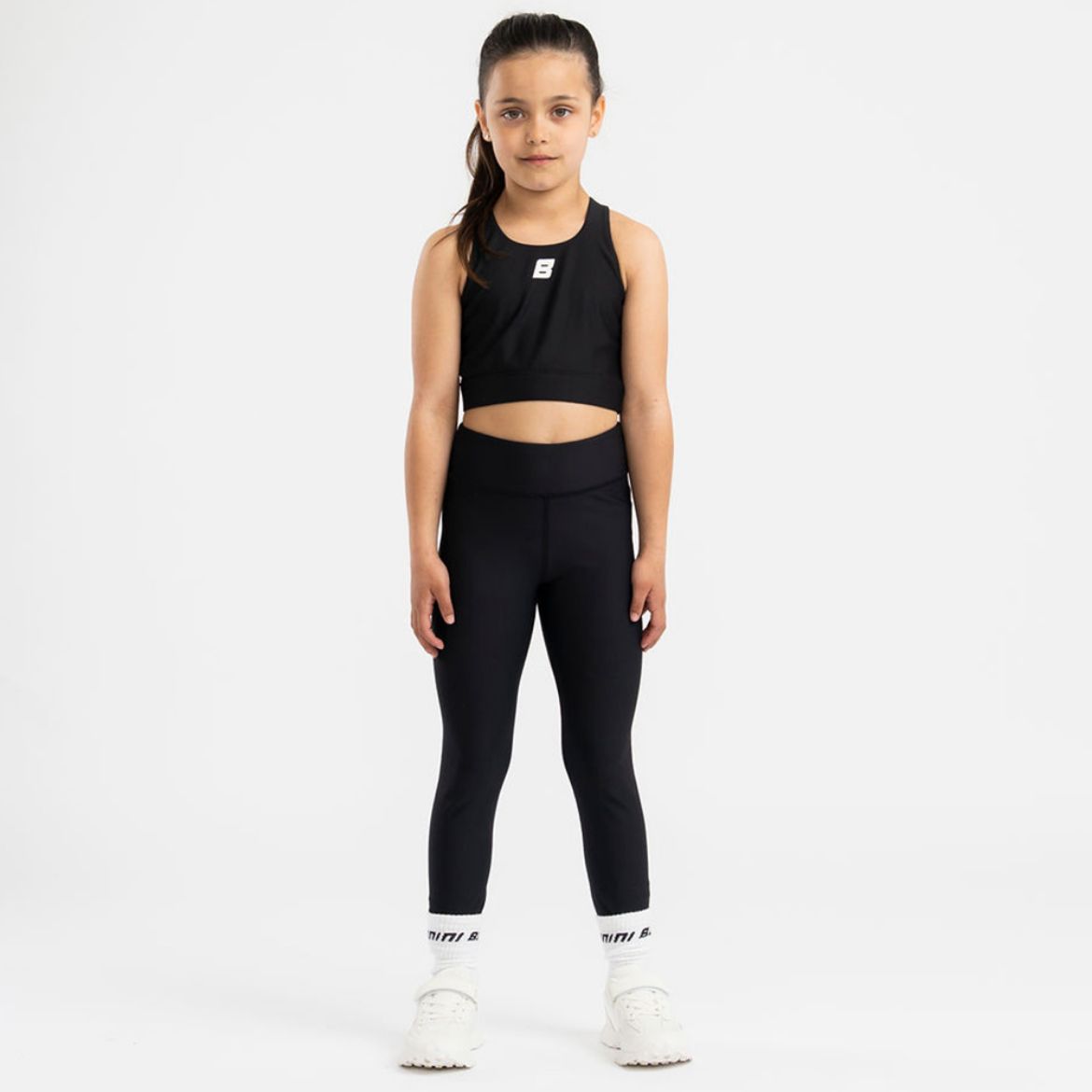 Picture of Bonini Aspire Black Crop Sport Top And Legging Set