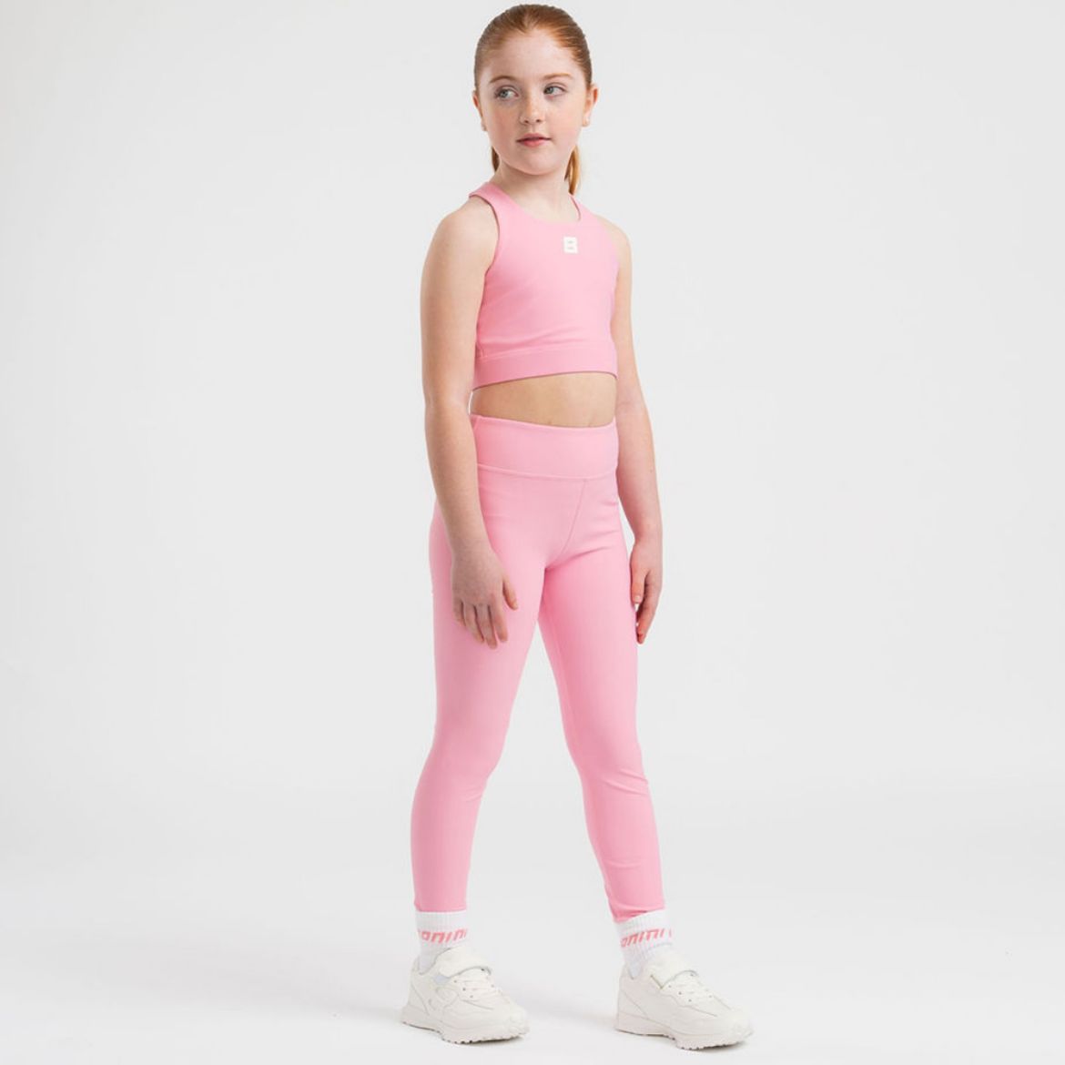 Picture of Bonini Aspire Peony Pink Crop Sport Top And Legging Set