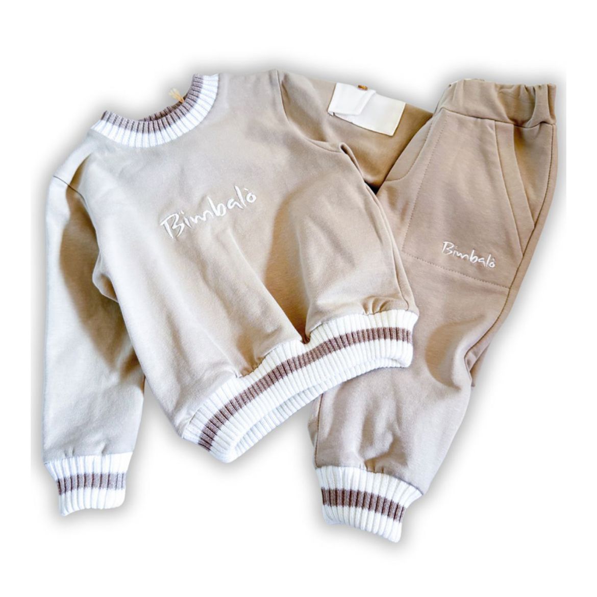 Picture of Bimbalo Boys Beige Tracksuit