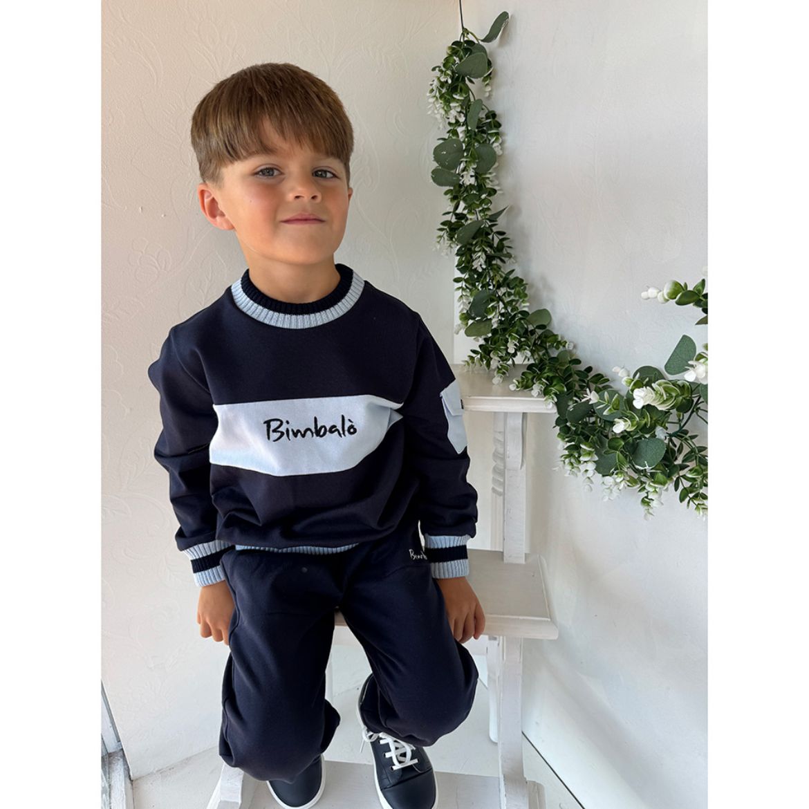 Picture of Bimbalo Boys Navy & Pale Blue Tracksuit 