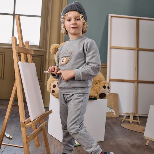 Picture of Patachou Boys Grey Teddy Tracksuit