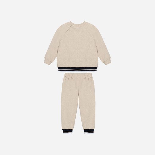 Picture of Patachou Boys Beige & Navy Trim Tracksuit