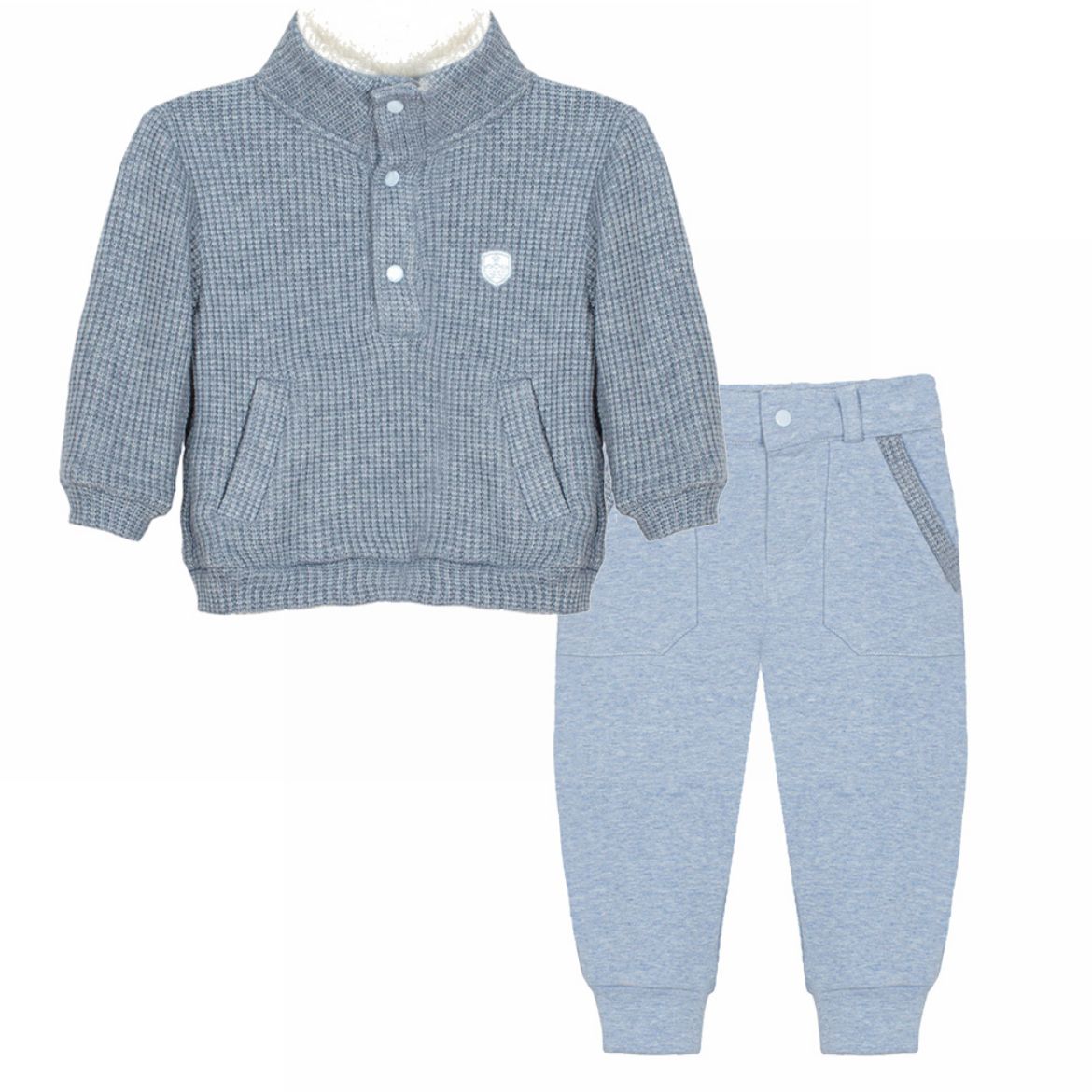 Picture of Patachou Boys Blue Half Zip Tracksuit
